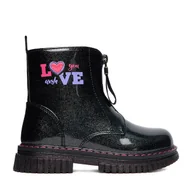 Buty dla dziewczynek - Botki DeeZee CEO-CM241210-19 Czarny - miniaturka - grafika 1