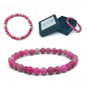 Bransoletki - Bransoletka Z Kamieni Naturalnych 6mm Jaspis Cesarski Koraliki Na Gumce - miniaturka - grafika 1