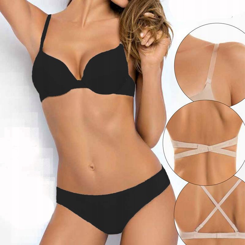 Biustonosz wielofunkcyjny push-up czarny nero Sielei 1590 new 75C