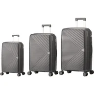 Walizki - Zestaw walizek SEMI LINE T5829-0 Grafitowy - miniaturka - grafika 1