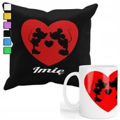 Gadżety dla niej i dla niego - ZESTAW KUBEK + POSZEWKA Z NADRUKIEM-DLA FANA PREZENT WALENTYNKI +IMIĘ - miniaturka - grafika 1
