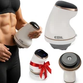 Masażery - Masażer Coil masażer wyszczuplający ujędrniający do ciała biały + nakładki - miniaturka - grafika 1