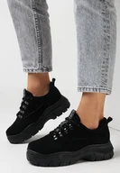 Moda i Uroda OUTLET - Czarne Zamszowe Sneakersy Merellien - miniaturka - grafika 1