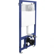 Stelaże i zestawy podtynkowe do WC - LAVEO VSA 058V AKAN Stelaż podtynkowy do zabudowy lekkiej z przyciskiem Szerokość: 525mmG??boko??: 100-175 mm Wysoko??: 1150-1390 mmSystem sp?ukiwania: 3/6lDwudzielny przycisk kolor: chrom - miniaturka - grafika 1