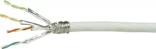 LogiLink LogiLink Netzwerk Verlegekabel S/FTP Cat.6, PVC, weiß, 50m - Kable - miniaturka - grafika 1