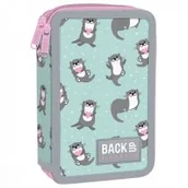 Piórniki - Derform Piórnik 2-komorowy z wyposażeniem Backup zakochane wydry PB6DW12 - miniaturka - grafika 1