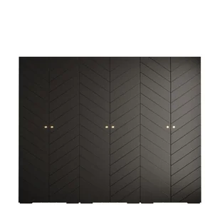 Szafa przesuwna Garderoba MANHATTAN RYFEL 4 300 gł. 47 czarny - Szafy - miniaturka - grafika 1