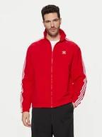 Bluzy męskie - adidas Bluza adicolor Firebird IT2495 Czerwony Loose Fit - miniaturka - grafika 1
