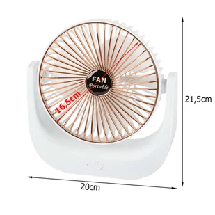 Wentylator FAN Wiatrak biurkowy Wentylator bezprzewodowy Biały - Wentylatory - miniaturka - grafika 2