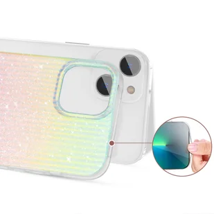 Kingxbar Travel Series luksusowe eleganckie etui na iPhone 13 niebiesko-pomarańczowy (Clouds) - Etui i futerały do telefonów - miniaturka - grafika 5
