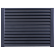 Ogrodzenia - Panel ogrodzeniowy z listwami Z, 893 x 2000 mm, z listwą maskującą, antracyt - miniaturka - grafika 1