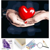 Malowanie po numerach - Serce W Rękach - miniaturka - grafika 1