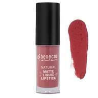 Szminki - Benecos Matowa pomadka w płynie ROSEWOOD ROMANCE 122/95370 - miniaturka - grafika 1