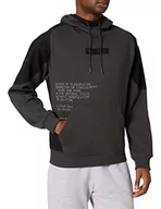 Bluzy męskie - G-STAR RAW Męska bluza z kapturem Woven Mix Graphic Loose, szary (Cloack A971-5812), M - miniaturka - grafika 1
