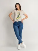 Koszulki i topy damskie - Wiskozowy t-shirt szary L - miniaturka - grafika 1