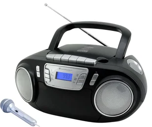 Soundmaster SCD5800SW przenośny system stereo Analogowy 3 W FM, PLL Czarny Odtwarzacz mp3 - Radioodtwarzacze - miniaturka - grafika 1