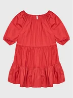 Sukienki i spódniczki dla dziewczynek - Pepe Jeans Sukienka codzienna Soraya PG951601 Czerwony Regular Fit - miniaturka - grafika 1