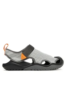 Crocs Sandały Swiftwater™ Mesh Deck 211095 Szary - Sandały damskie - miniaturka - grafika 1