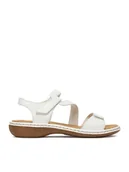 Sandały damskie - Rieker Sandały CEO-659C7-80 Biały - miniaturka - grafika 1