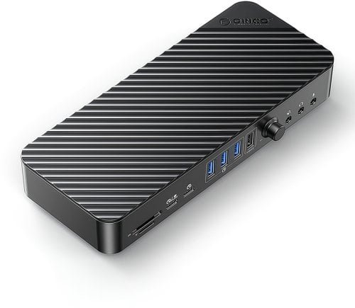 Stacja/replikator Orico Stacja dokująca USB-C 10 Gbps, 2x DP 4K, HDMI 4K, PD 60W, 36x USB-A, karty SD, audio DKA20-V1-EU-BK-EP