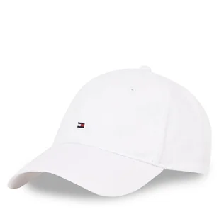 Czapka z daszkiem Tommy Hilfiger Essential Flag Soft Cap AW0AW17131 Biały - Czapki damskie - miniaturka - grafika 1