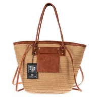 Torebki damskie - Torba Plażowa Duża BAD&BAGS Na Plażę Piknik Shopper Damska Ramię Torebka - miniaturka - grafika 1