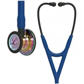 Urządzenia medyczne - Stetoskop Littmann Cardiology IV 6242 Stetoskop kardiologiczny High Polish Rainbow-Finish, przew.granat, trzonek lira czarna - miniaturka - grafika 1