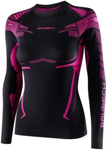 Brubeck Bluza termoaktywna damska DRY LS1569W czarny/fuksja - Bluzy sportowe damskie - miniaturka - grafika 1