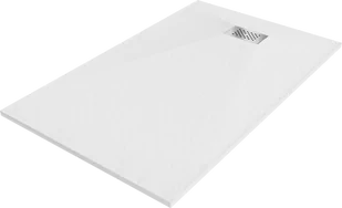 Mexen Hugo brodzik prostokątny SMC 150 x 70 cm, biały, maskownica inox - 42107015-X - Brodziki prysznicowe - miniaturka - grafika 1