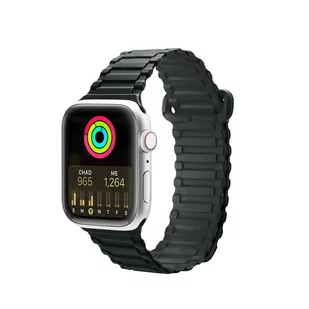 Dux Ducis Strap (Armor Version) pasek Apple Watch Ultra, SE, 8, 7, 6, 5, 4, 3, 2, 1 (49, 45, 44, 42  mm) silikonowa magnetyczna opaska bransoleta zielony - Akcesoria do smartwatchy - miniaturka - grafika 1
