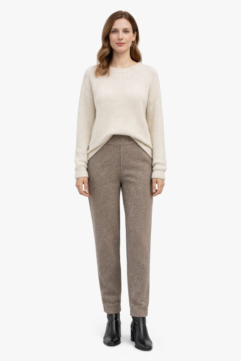 BY MALENE BIRGER CASUAL WEŁNIANE SPODNIE PROSTE BEŻOWE XS 1I3A