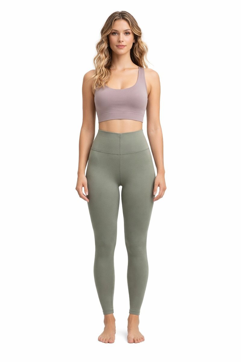 JOY IN ME LEGGINSY ZIELONE WYSOKI STAN WYSZCZUPLAJĄCE DŁUGIE 34 1I4A