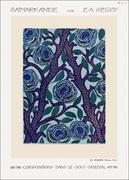 Plakaty - Flower pattern Art Deco stencil print in oriental style, E. A. Séguy -  plakat Wymiar do wyboru: 20x30 cm - miniaturka - grafika 1