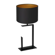 Lampy stojące - Luminex H 520 Black 3417 Lampa stołowa lampka 1x60W E27 czarny/złoty - miniaturka - grafika 1