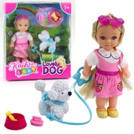 Lalki dla dziewczynek - DLA DZIECI ZESTAW MINI LALECZKA Z PIESKIEM - miniaturka - grafika 1