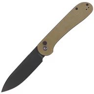 Scyzoryki - CIVIVI Knife Button Lock Elementum Olive Micarta, Black Stonewashed (C2103B) - miniaturka - grafika 1