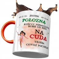 Kubki - Kubek Pomarańczowy dla Położnej Jestem Położną z Nadrukiem ze Zdjęciem + Opakowanie na prezent (wzór 03) - miniaturka - grafika 1