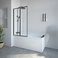 Parawany nawannowe - VENTE-UNIQUE Parawan nawannowy składany z metalu w stylu industrialnym - Czarny mat - 80 x 140 cm - DISTRICT - miniaturka - grafika 1