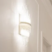 Lampy ścienne - EVO Kinkiet LAMPA ścienna EVO W02073CP szklana OPRAWA sople przezroczyste EVO W02073CP - miniaturka - grafika 1