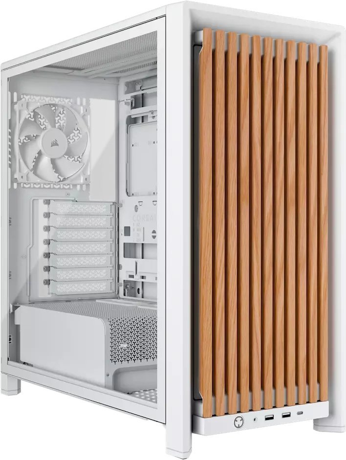 Obudowa Corsair FRAME 4000D RS obudowa komputerowa Midi-Tower E-ATX – drewno biały CC-9011341-WW