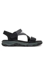 Sandały damskie - Rieker Sandały 68871-00 Czarny - miniaturka - grafika 1