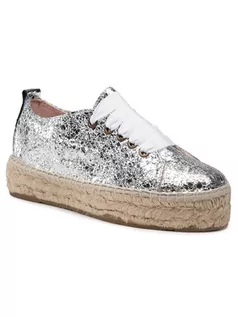 Espadryle damskie - Manebi Espadryle Sneakers D G 0.3 E0 Srebrny - grafika 1