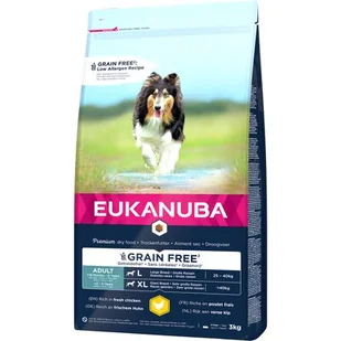 EUKANUBA Adult Chicken L/XL Grain Free 3kg - Sucha karma dla psów - miniaturka - grafika 1