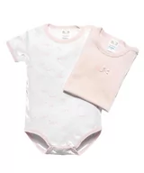Body dla niemowląt - Dwupak body krótki rękaw dla dziewczynki, biały i różowy/Olimpias - miniaturka - grafika 1