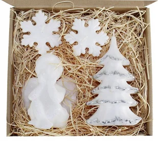 Zestaw świąteczny świece choinka 15 srebrna+ anioł - Świece - miniaturka - grafika 1