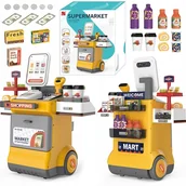 Zabawy w naśladowanie dorosłych - Supermarket Interaktywny Wózek Dźwięk Kasa Duży Na Kółkach Dla Dzieci - miniaturka - grafika 1