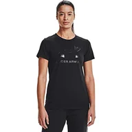 Koszulki i topy damskie - Under Armour Under Armour Damska koszulka Live Sportstyle czarny Black / / Black (002) L 1356305-002-Large - miniaturka - grafika 1