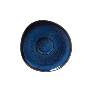 Ciemnoniebieski kamionkowy spodek Villeroy & Boch Like Lave, 15,5x15 cm - Kubki - miniaturka - grafika 1
