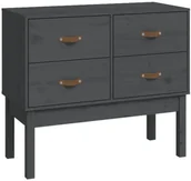 Komody - Szara sosnowa komoda z 4 szufladami H1-T96 - miniaturka - grafika 1