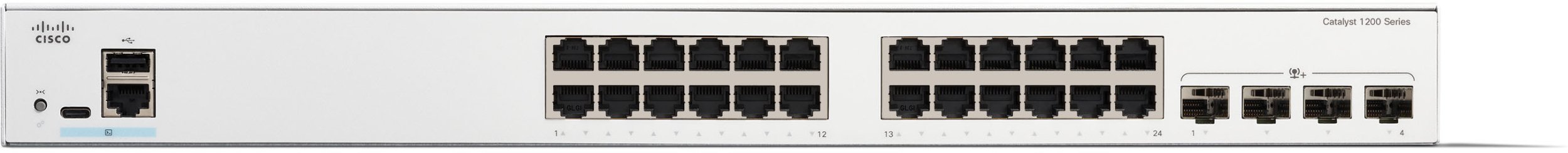 Cisco Catalyst C1200-24T-4X-RF łącza sieciowe Zarządzany L2/L3 Gigabit Ethernet 10/100/1000 Biały